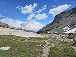 Looking back down canyon from the vicinity of Tarns Camp 