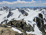 Heading down and looking at the Gooseneck from the bottom of the summit ridge.