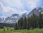 Looking back one last time at Gannett Peak from Floyd Wilson Meadows on the way out.