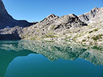 Looking south across Peak Lake towards Shannon Pass.