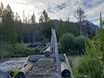 Bridge over Clear Creek at the south end of Lower Green River Lake still under construction.