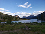 The sun hitting Squaretop Mountain just before sunset.