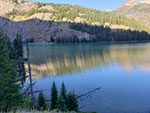 Near the south end of Upper Green River Lake, about 4 miles from the trailhead.