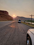 The Wind River near Dubois, WY. Smoke from the western wildfires is evident.