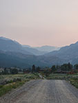 Approaching the conservation camp near the Glacier Trailhead with smoke from the wildfires in California and Oregon obscuring the view.