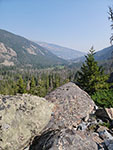 Looking back at Bomber Basin from the first big set of switchbacks.