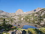 Double Lake, 11 miles in and a good first night's camp.